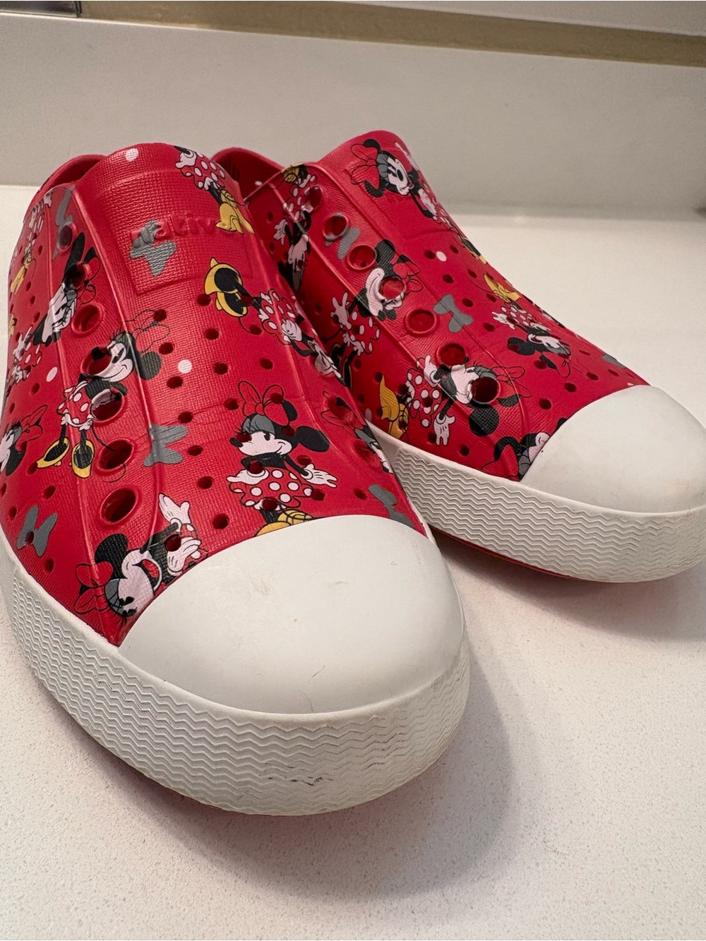 Women’s Red Minnie Mouse Native Shoes